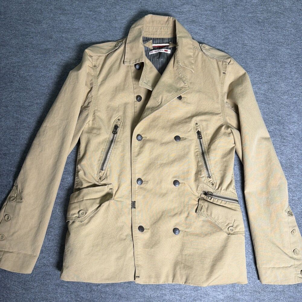 Vintage LEVIS DOUBLE BREASTED PEA-COAT Style Jacket, Lined - Size M
